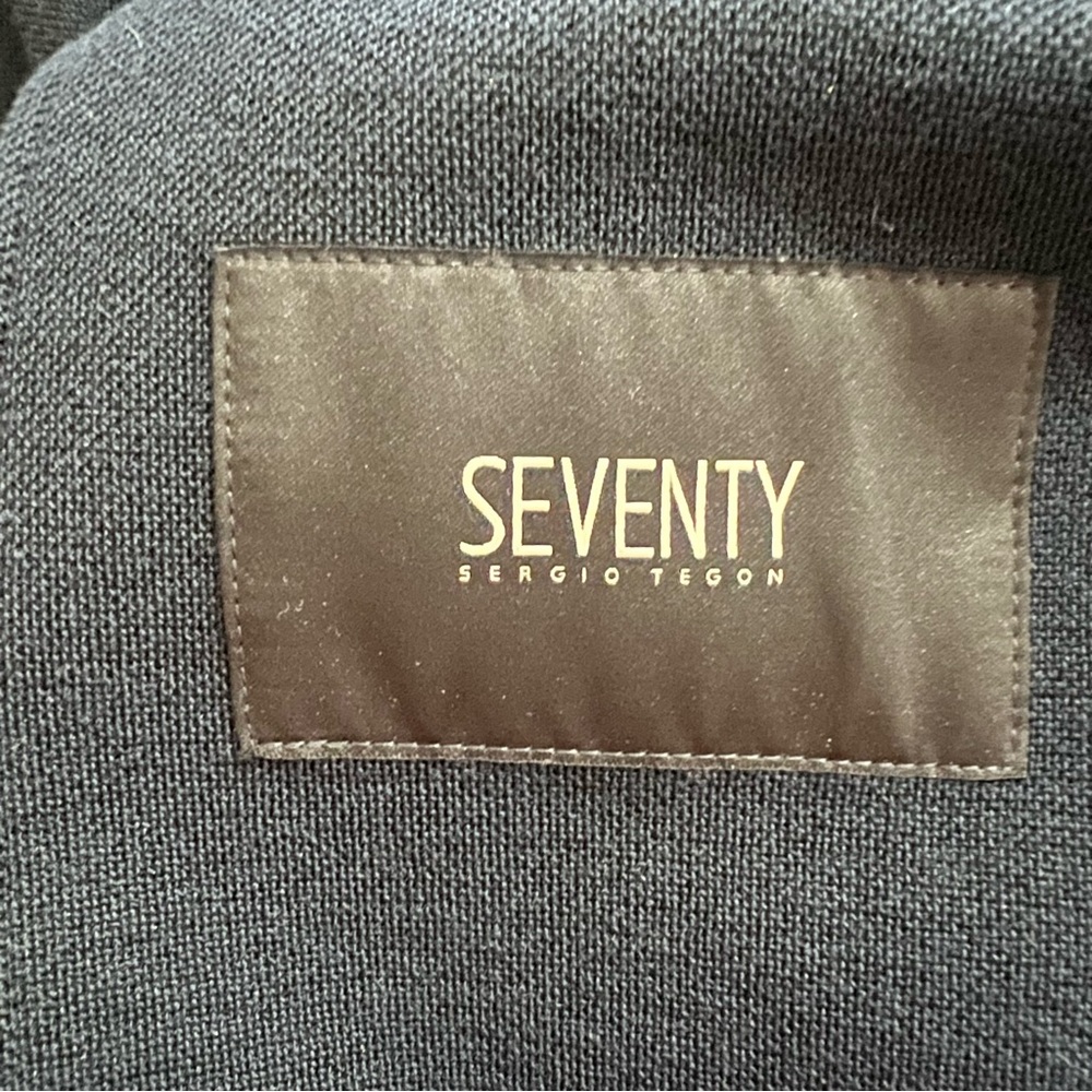 SEVENTY Sergio Tegon Women's Navy Wool Knit Blazer Size 42 - Picture 4 of 7